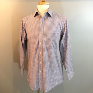 Club Room Men’s Purple Check Button Shirt 15 32/33